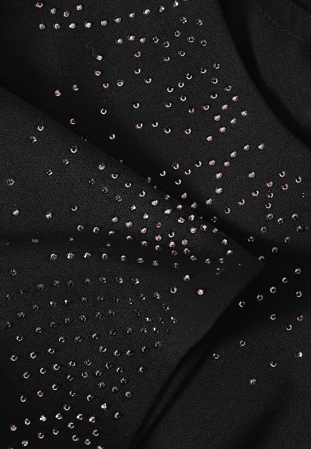 WOVEN DRESS WITH DECORATIVE APPLIQUE — KIRIA WOVEN DRESS WITH DECORATIVE APPLIQUE — KIRIA CZARNY 7