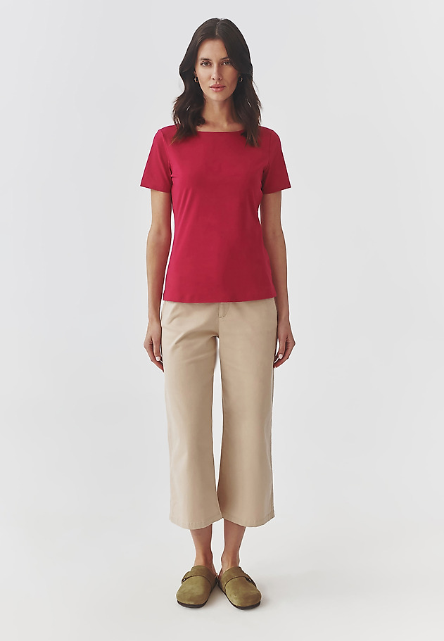 LADIES’ SHORT SLEEVED BLOUSE WITH SEAMLESS FINISH - MIKAJA 2 LADIES’ SHORT SLEEVED BLOUSE WITH SEAMLESS FINISH - MIKAJA 2 PINK 2