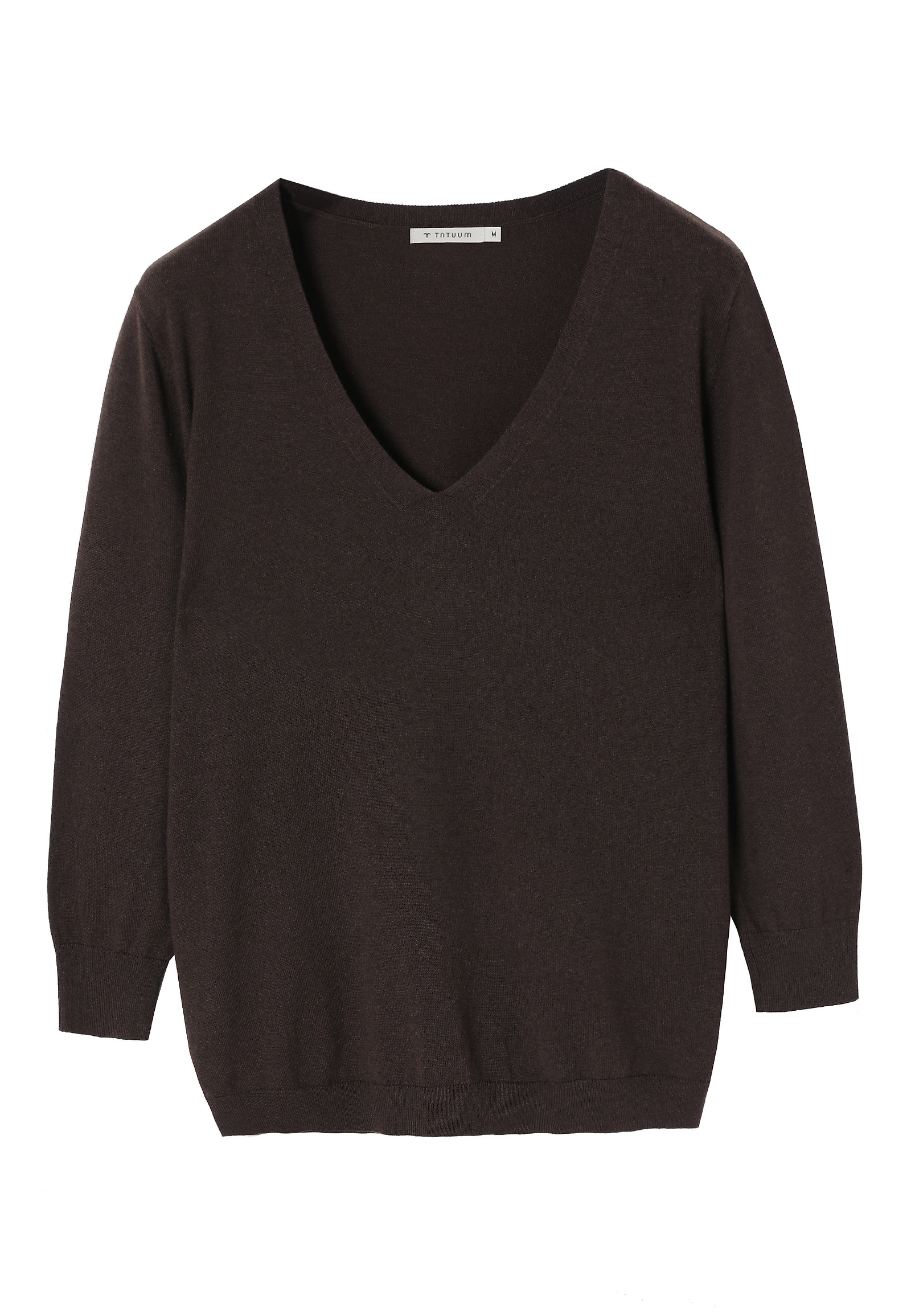 FITTED COTTON JUMPER - VICA FITTED COTTON JUMPER - VICA BROWN 112733