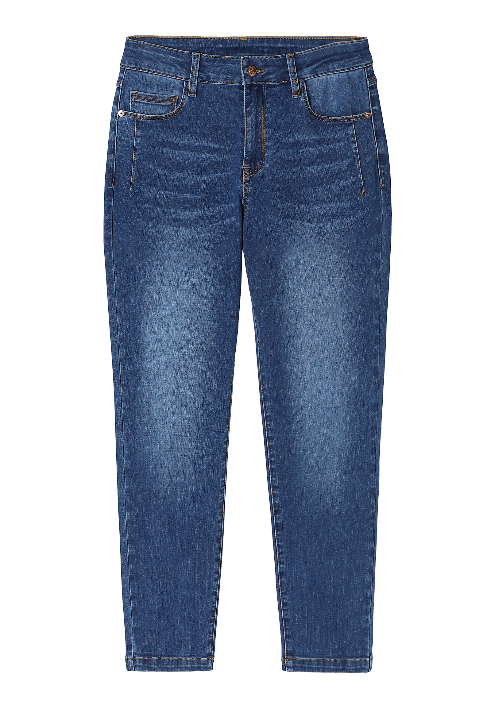 FITTED LADIES’ JEANS WITH DECORATIVE FRONT SEAMS - SARO 2 FITTED LADIES’ JEANS WITH DECORATIVE FRONT SEAMS - SARO 2 BLUE 99134