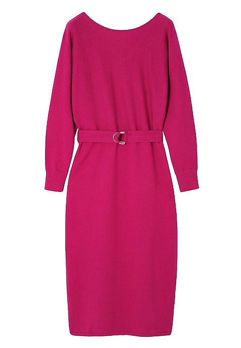 KNITTED MIDI DRESS WITH WOOL - VESSTA RED 2
