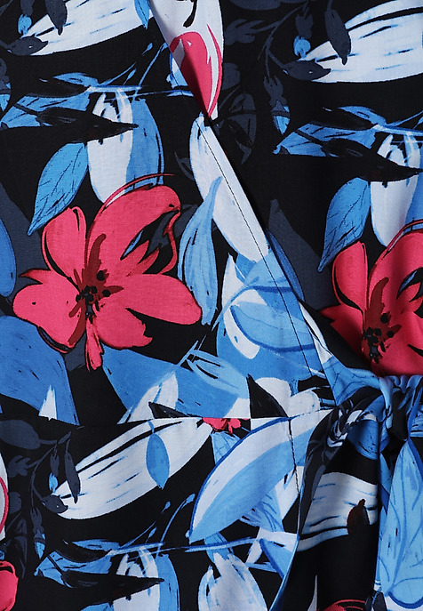 ENVELOPE PATTERNED VISCOSE DRESS - ZERWI MULTICOLOR 2