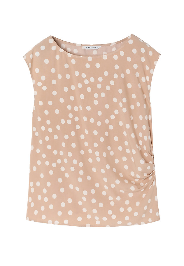 VISCOSE POLKA DOT BLOUSE KOBIE color MULTICOLOR