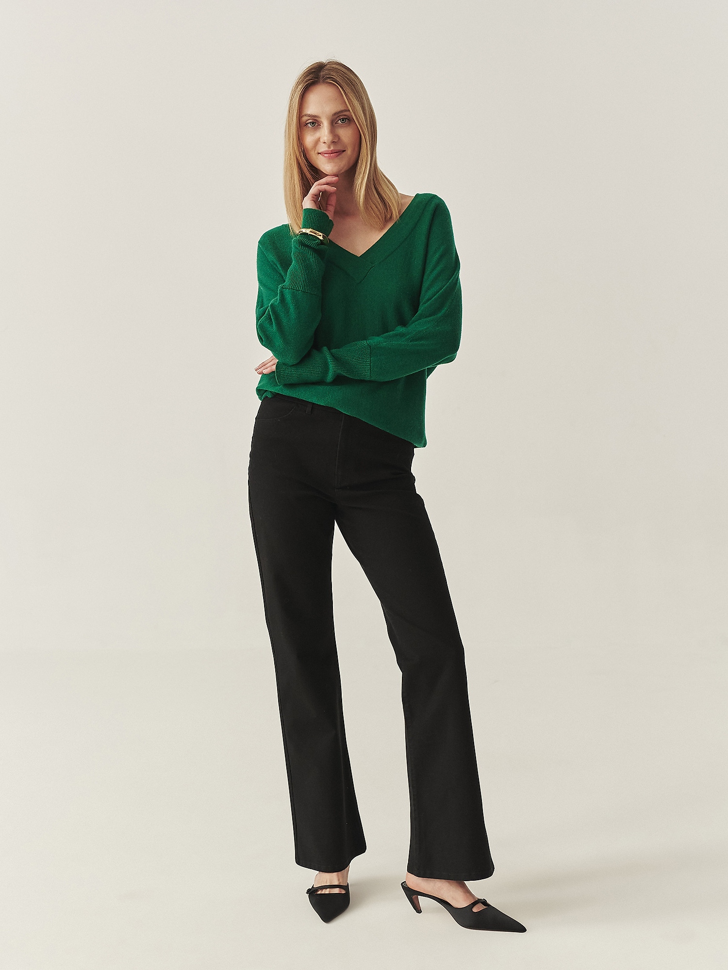 PANTALONI DIN DENIM CU FLAIR - RIFONO PANTALONI DIN DENIM CU FLAIR - RIFONO NEGRU 114929