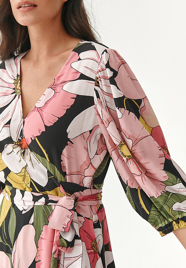 LADIES' FLORAL WRAP DRESS POLIKA LADIES' FLORAL WRAP DRESS POLIKA MULTIKOLOR 4