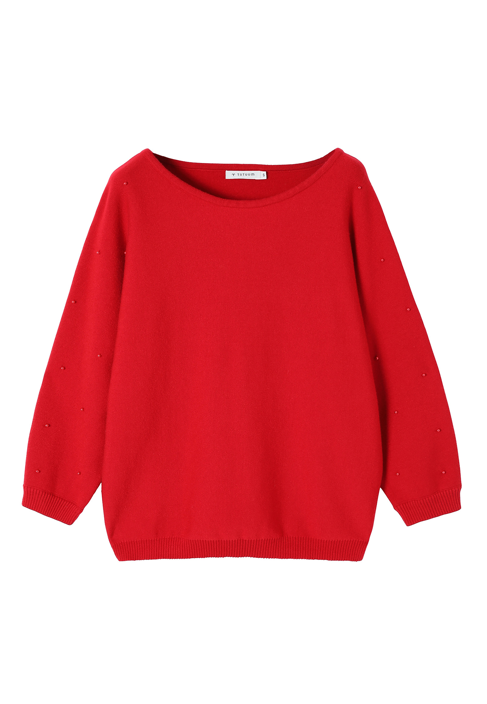 HÖLGYEK KARDIGÁN DÍSZGOLYÓKKAL — PERLO HÖLGYEK KARDIGÁN DÍSZGOLYÓKKAL — PERLO PIROS 102841