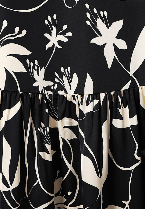 SATIN DRESS WITH HALTER NECKLINE — OROKONO MULTICOLOR 2
