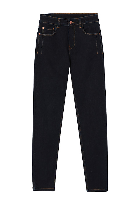 PANTALONI LUNGHI STRÂMT DIN DENIM - SAROS ALBASTRU 2