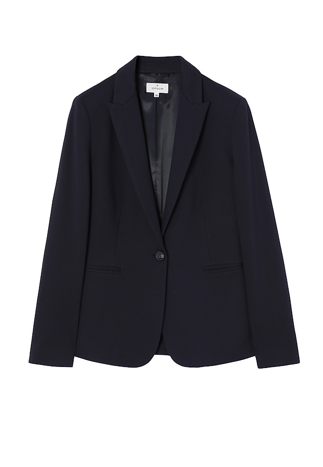 CLASSIC LADIES' KNITTED JACKET - KAREMA 2 CLASSIC LADIES' KNITTED JACKET - KAREMA 2 GRANATOWY 7