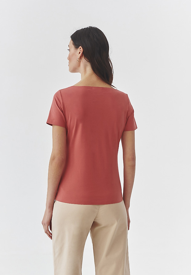 LADIES’ SHORT SLEEVED BLOUSE WITH SEAMLESS FINISH - MIKAJA 2 LADIES’ SHORT SLEEVED BLOUSE WITH SEAMLESS FINISH - MIKAJA 2 PINK 4