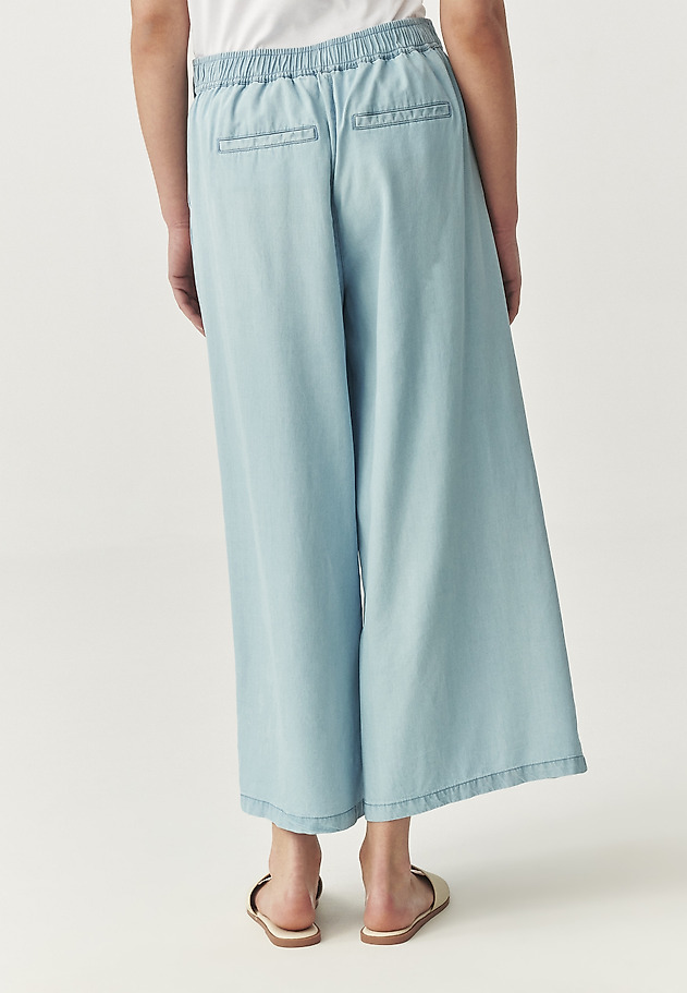 WIDE LYOCELL TROUSERS - ZAMI 1 WIDE LYOCELL TROUSERS - ZAMI 1 NIEBIESKI 3
