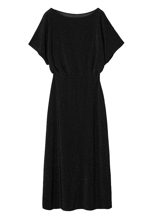 ELEGANCKA SUKIENKA MAXI Z POŁYSKUJĄCĄ PRZĘDZĄ — KATIE ELEGANCKA SUKIENKA MAXI Z POŁYSKUJĄCĄ PRZĘDZĄ — KATIE CZARNY 6