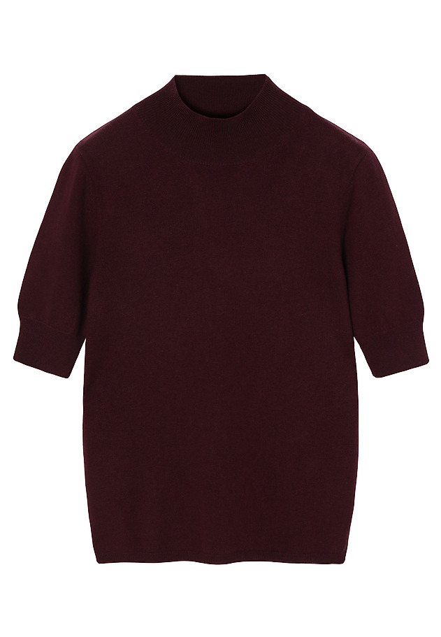 KLASYCZNY SWETER Z WEŁNY MERINO - LU KLASYCZNY SWETER Z WEŁNY MERINO - LU CZERWONY 8