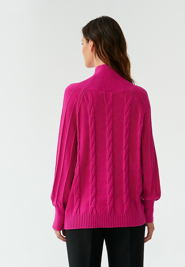 TEXTURED LADIES’ SWEATER WITH A TURTLENECK MEDUZA TEXTURED LADIES’ SWEATER WITH A TURTLENECK MEDUZA PINK 4