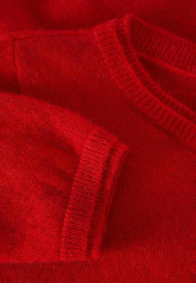 CASHMERE LADIES' JUMPER WITH BOAT NECKLINE — LEMON CASHMERE LADIES' JUMPER WITH BOAT NECKLINE — LEMON RED 6