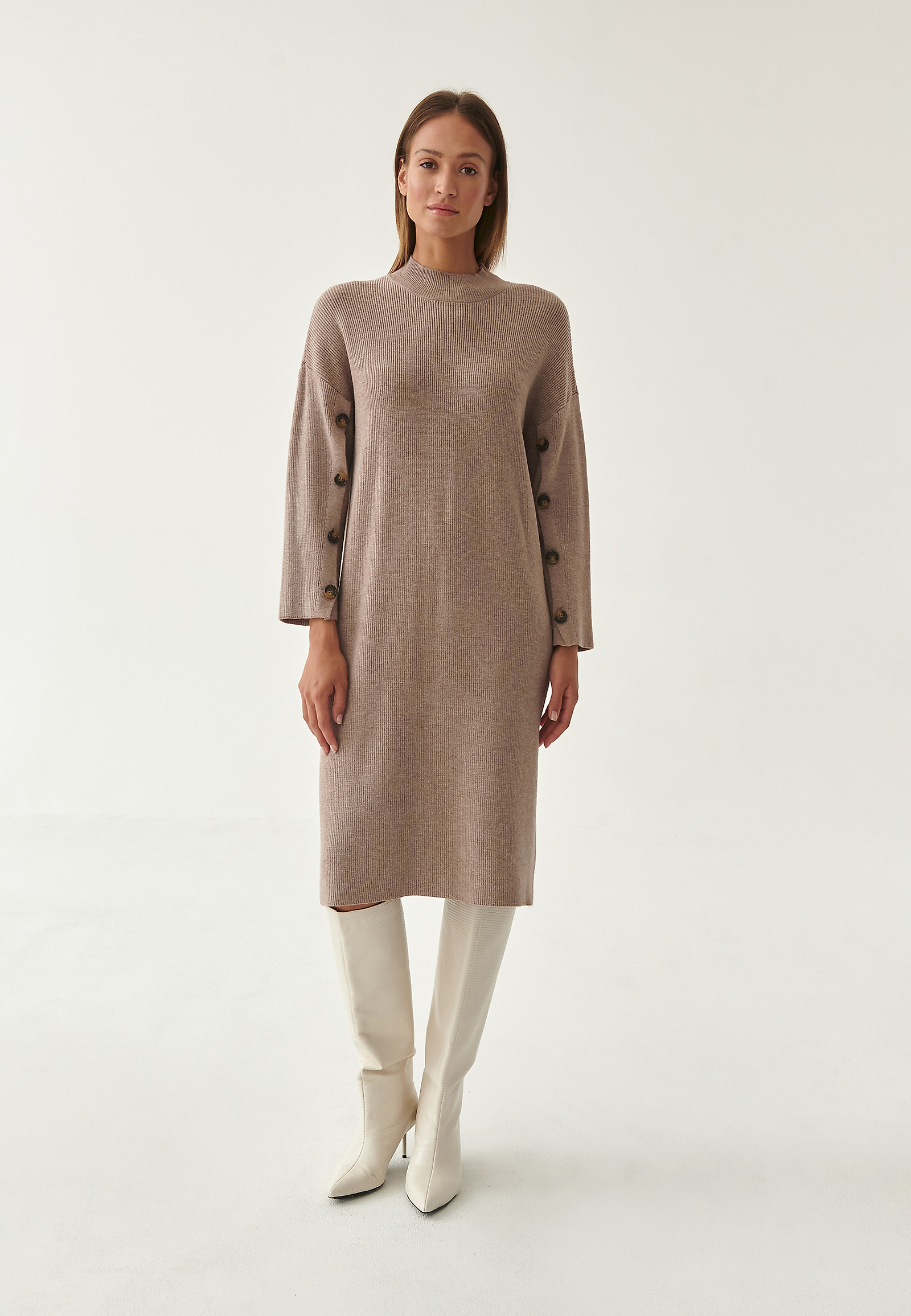 LADIES' SWEATER DRESS MIONI LADIES' SWEATER DRESS MIONI BEIGE 82498