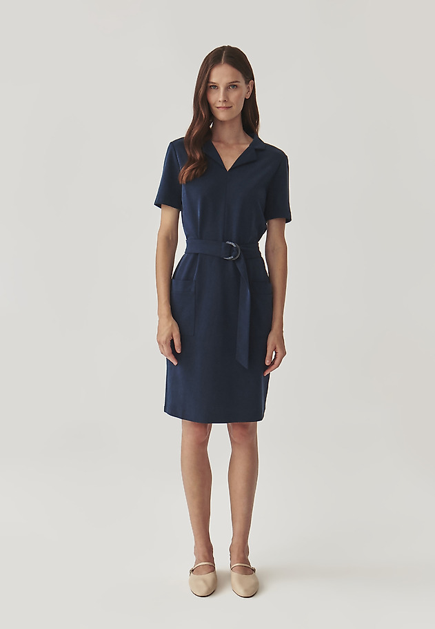 LADIES’ DRESS WITH ADDITIONAL BELT - WENDY LADIES’ DRESS WITH ADDITIONAL BELT - WENDY GRANATOWY 2