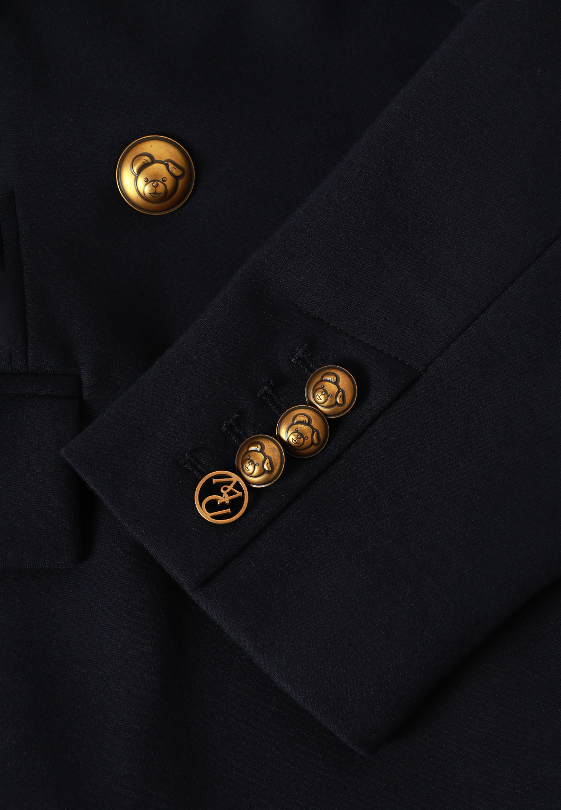 DZIANINOWY DWURZĘDOWY ŻAKIET DAMSKI — ADAMIA GRANATOWY 2