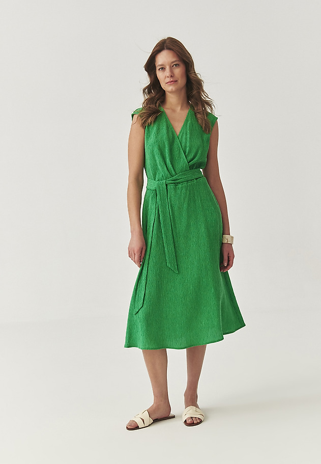 LYOCELL ENVELOPE MIDI DRESS - VITTARI LYOCELL ENVELOPE MIDI DRESS - VITTARI ZIELONY 5