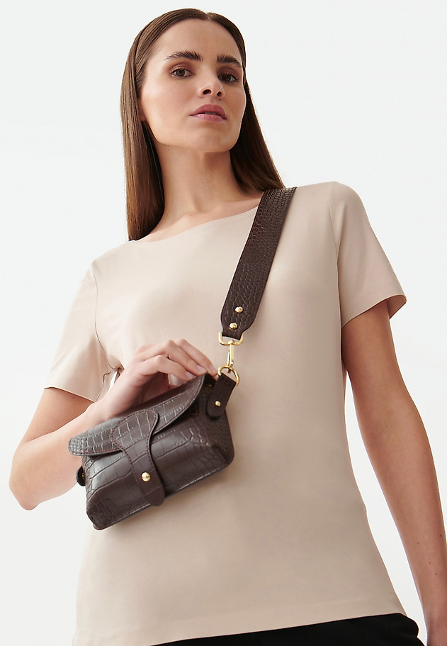 SKÓRZANA TORBA DAMSKA BRAZI SKÓRZANA TORBA DAMSKA BRAZI BRĄZOWY 1