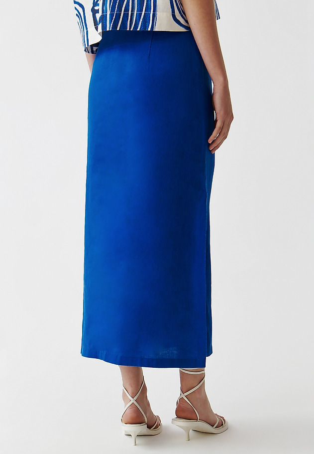 LADIES’ BREATHABLE MIDI SKIRT WITH SLITS ON THE SIDES - SENO LADIES’ BREATHABLE MIDI SKIRT WITH SLITS ON THE SIDES - SENO NIEBIESKI 4