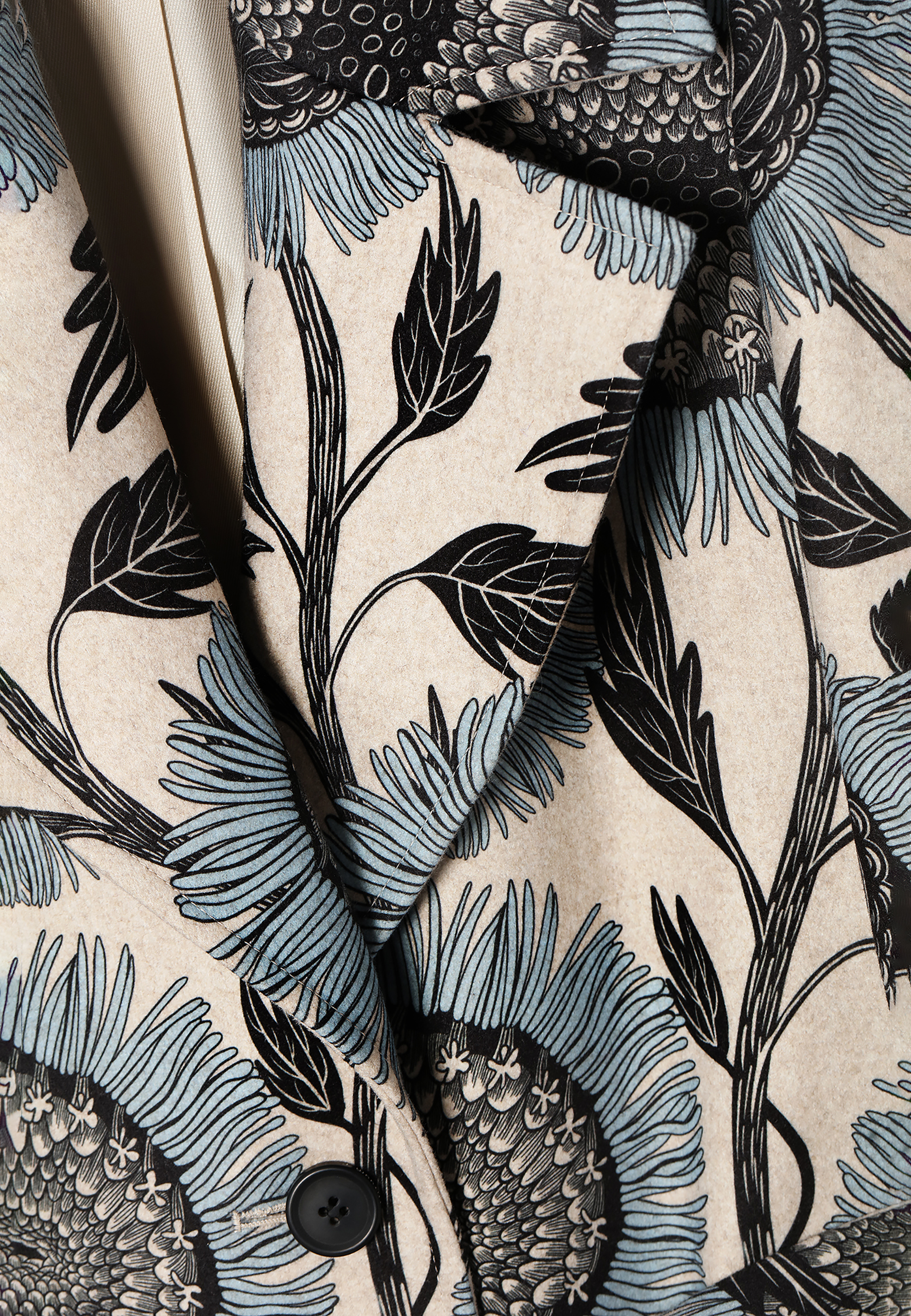 DÁMSKÝ OVERSIZE KABÁT SE VZOREM SLUNEČNIC ANAMO