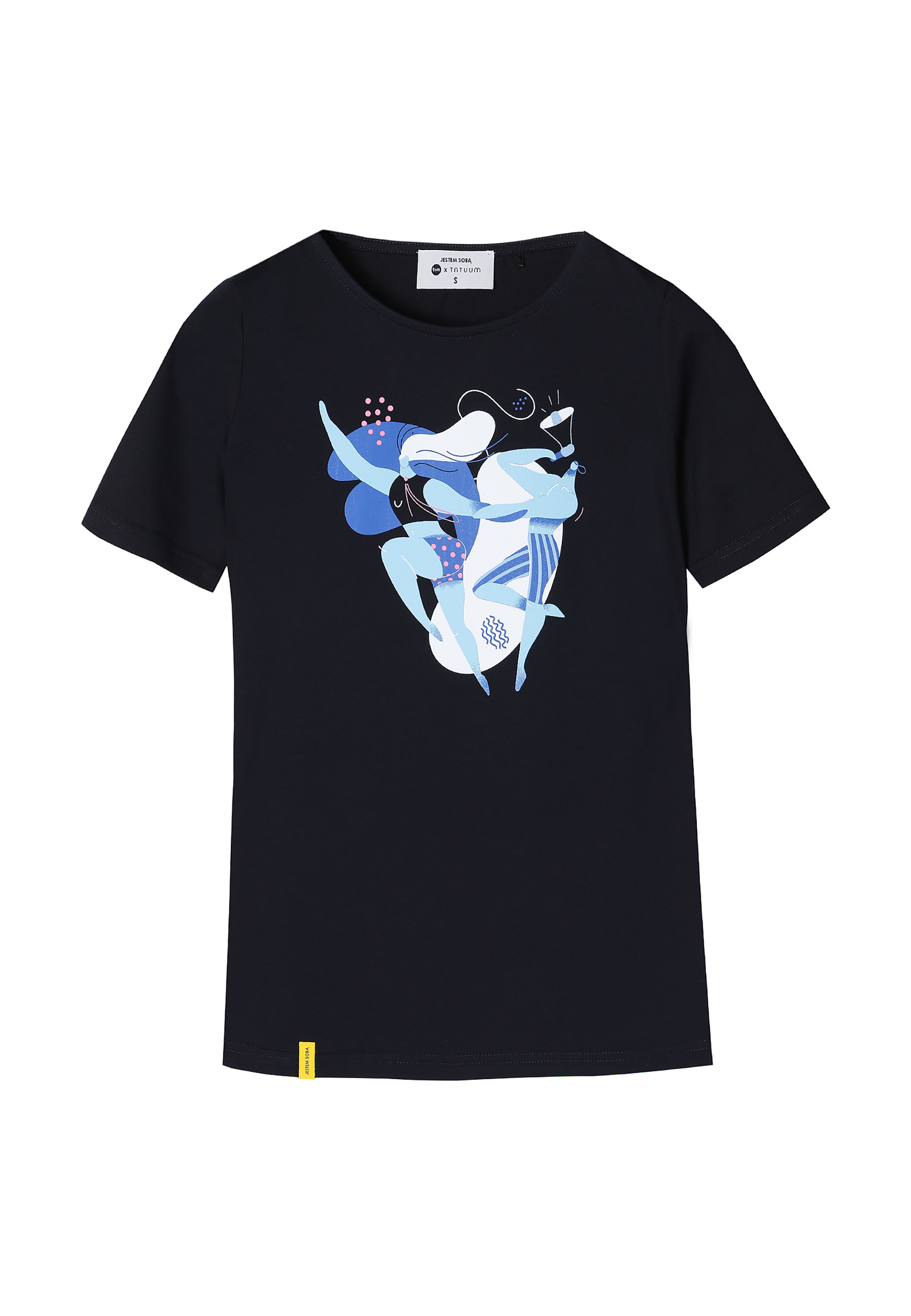 TALIOWANY T-SHIRT DAMSKI MIKAJANA 1 JS GRANATOWY 2