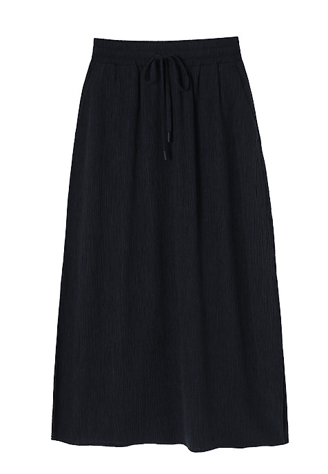 LIGHT MIDI SKIRT IN CRINKLED FABRIC - TABITONI NAVY BLUE 2
