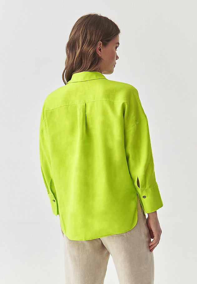 LADIES’ COMFORTABLE LINEN SHIRT - ANDRAGIA 1 LADIES’ COMFORTABLE LINEN SHIRT - ANDRAGIA 1 ZIELONY 4