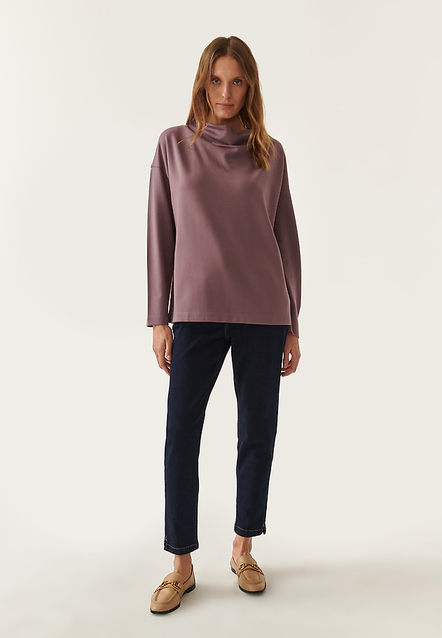 LOW-CUT LADIES' SWEATSHIRT KONCZI LOW-CUT LADIES' SWEATSHIRT KONCZI PURPLE 2
