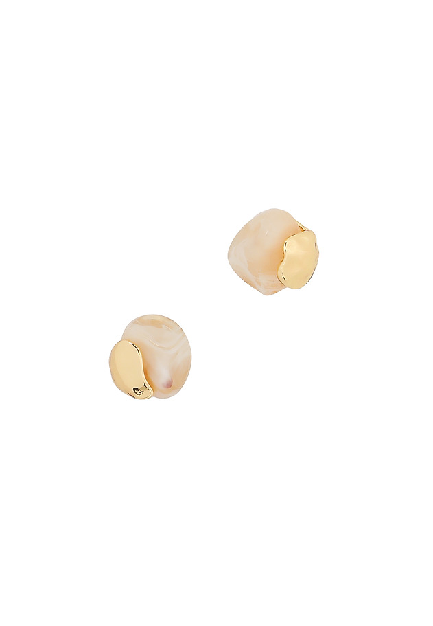 DELICATE RESIN EARRINGS - EDDALIANO DELICATE RESIN EARRINGS - EDDALIANO BEIGE 2