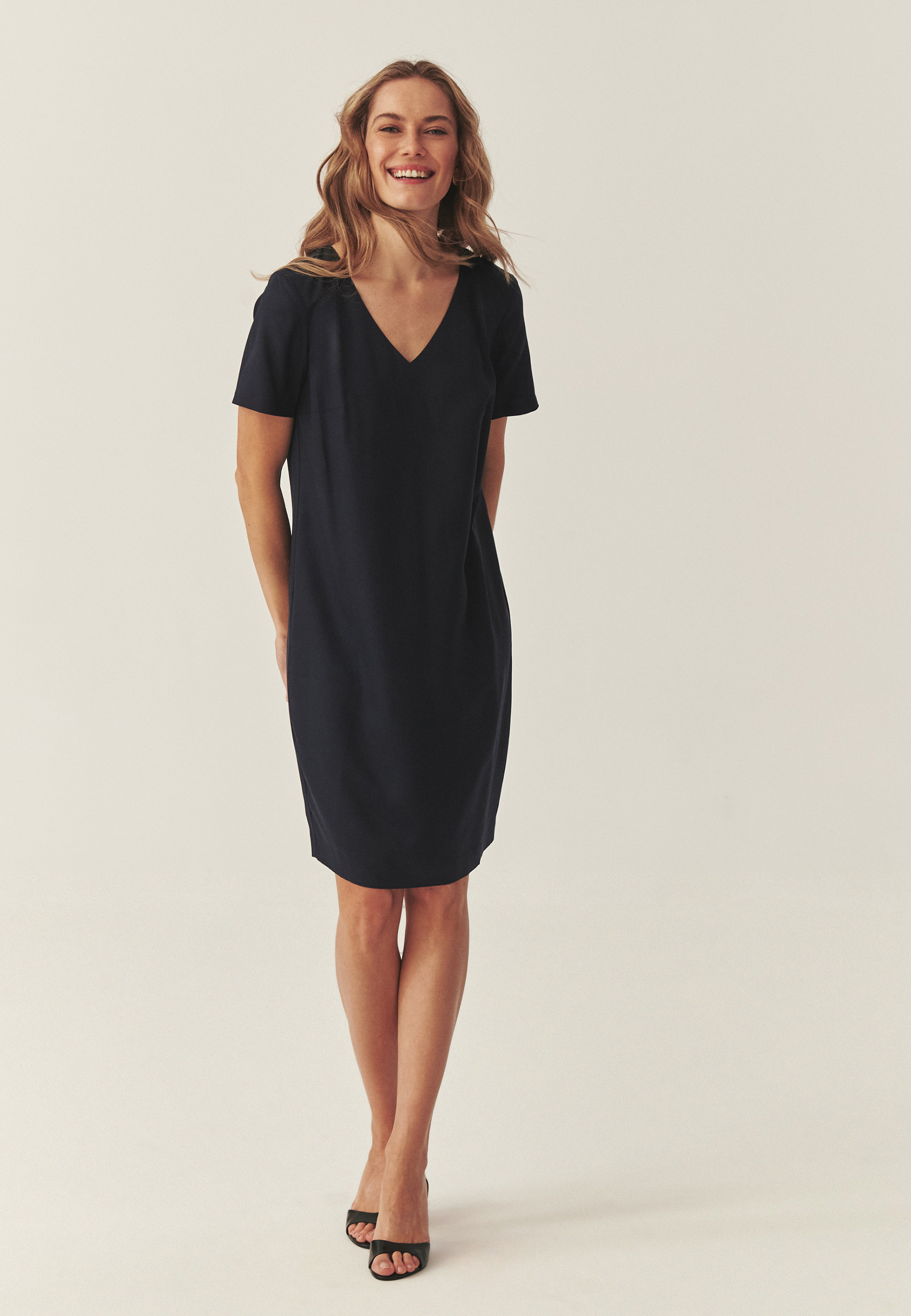 LEATHER BELT WITH BUCKLE - TIMONA 2 NAVY BLUE 2