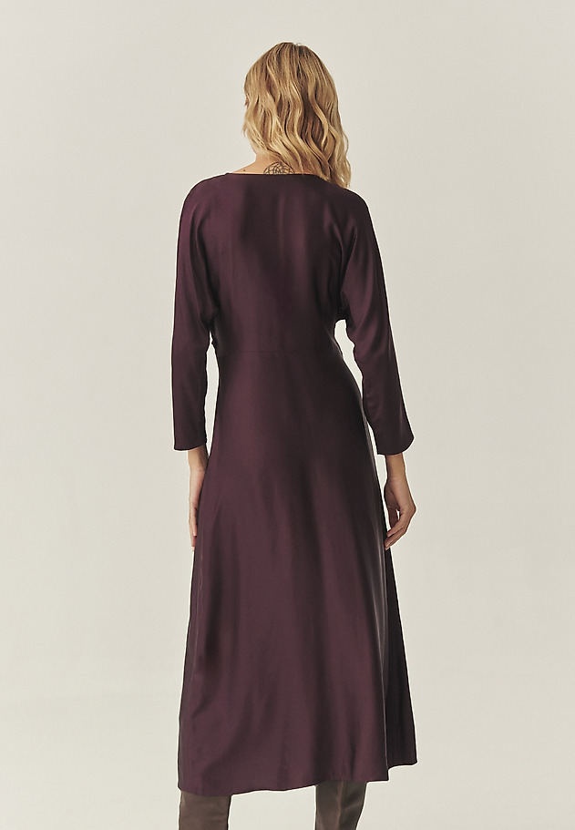 ROCHIE DIN SATIN CU VISCOZĂ Lenzing™ ECOVERO™ - FLUSHING ROCHIE DIN SATIN CU VISCOZĂ Lenzing™ ECOVERO™ - FLUSHING ROȘU 3