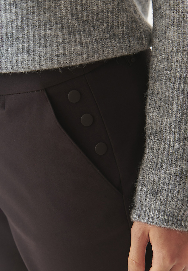 LADIES' FABRIC CIGARETTE PANTS- FILIMI LADIES' FABRIC CIGARETTE PANTS- FILIMI BROWN 4