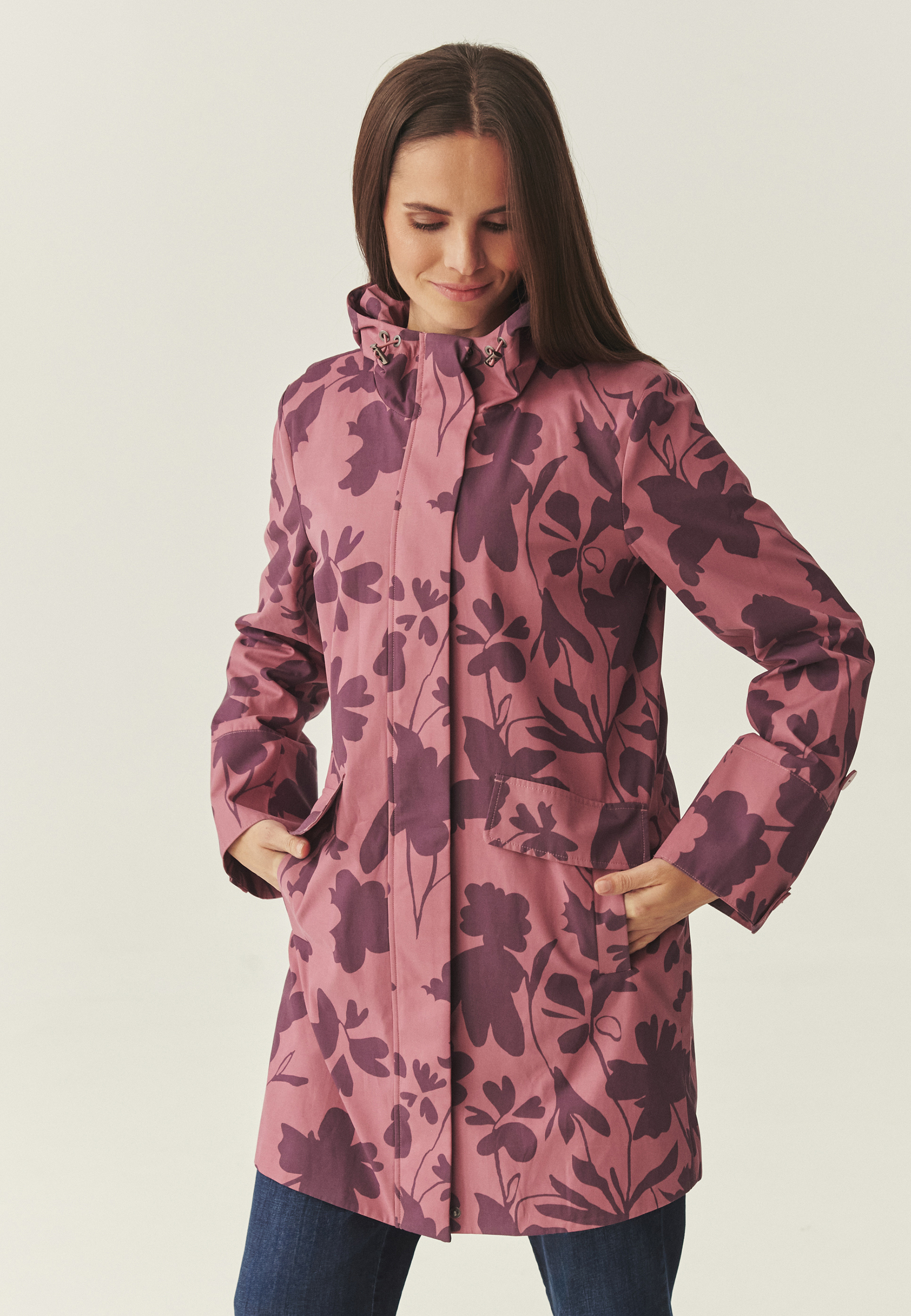 WZORZYSTA KURTKA Z KAPTUREM - KORNELI 1 MULTIKOLOR 2