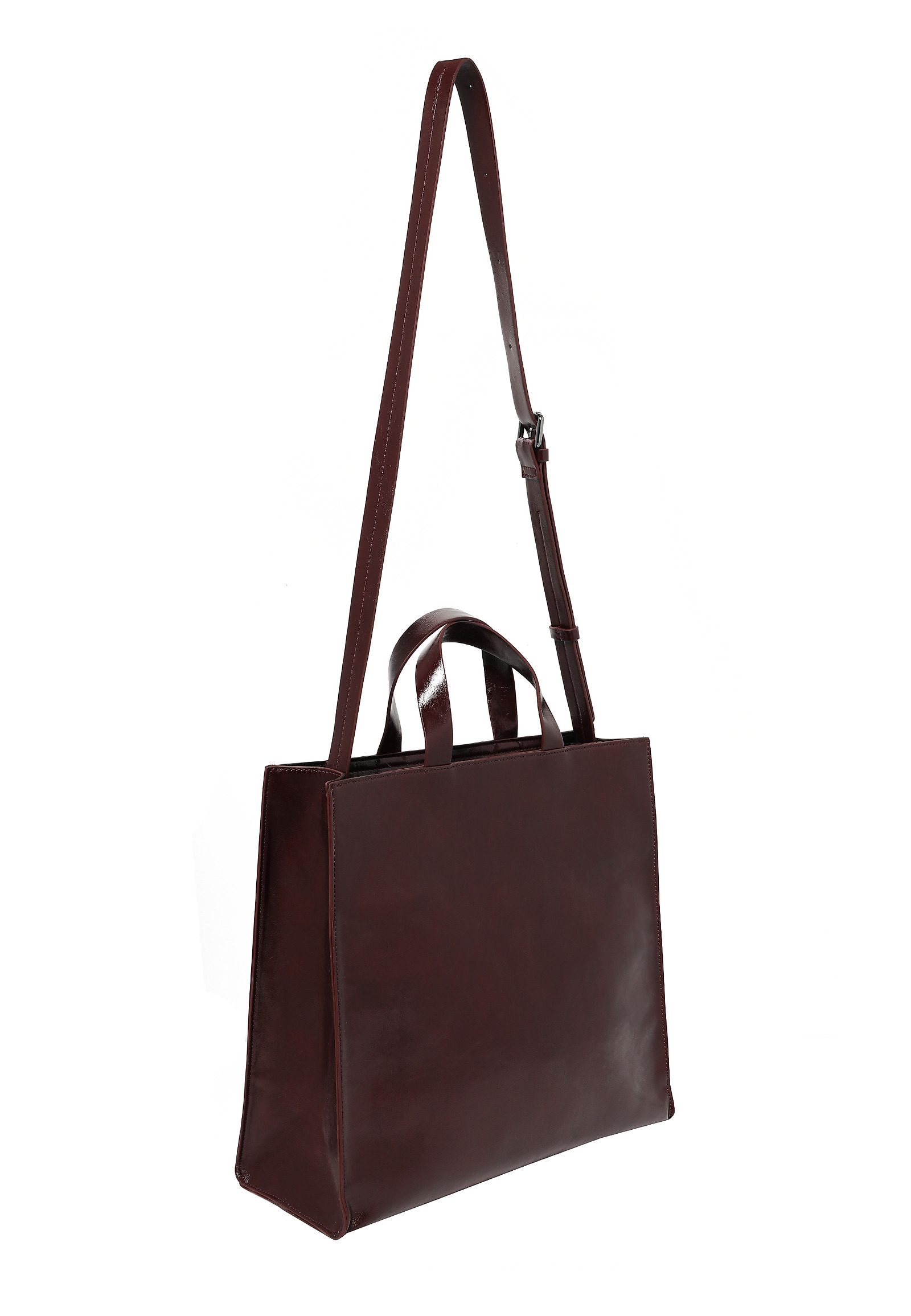 BORDOWA TORBA SHOPPER - BURGUNDY SHIMMER BORDOWA TORBA SHOPPER - BURGUNDY SHIMMER CZERWONY 113917