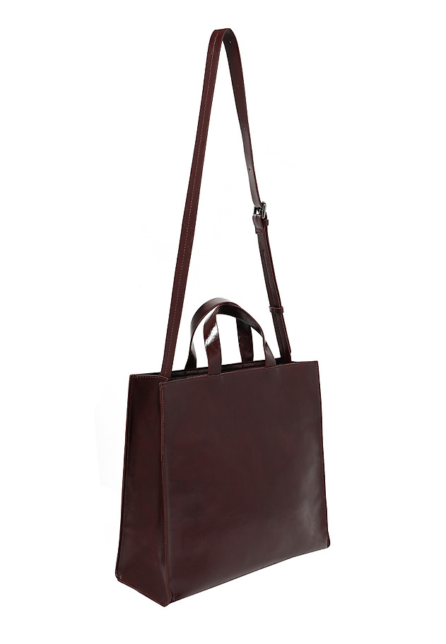 BORDOWA TORBA SHOPPER - BURGUNDY SHIMMER BORDOWA TORBA SHOPPER - BURGUNDY SHIMMER CZERWONY 2