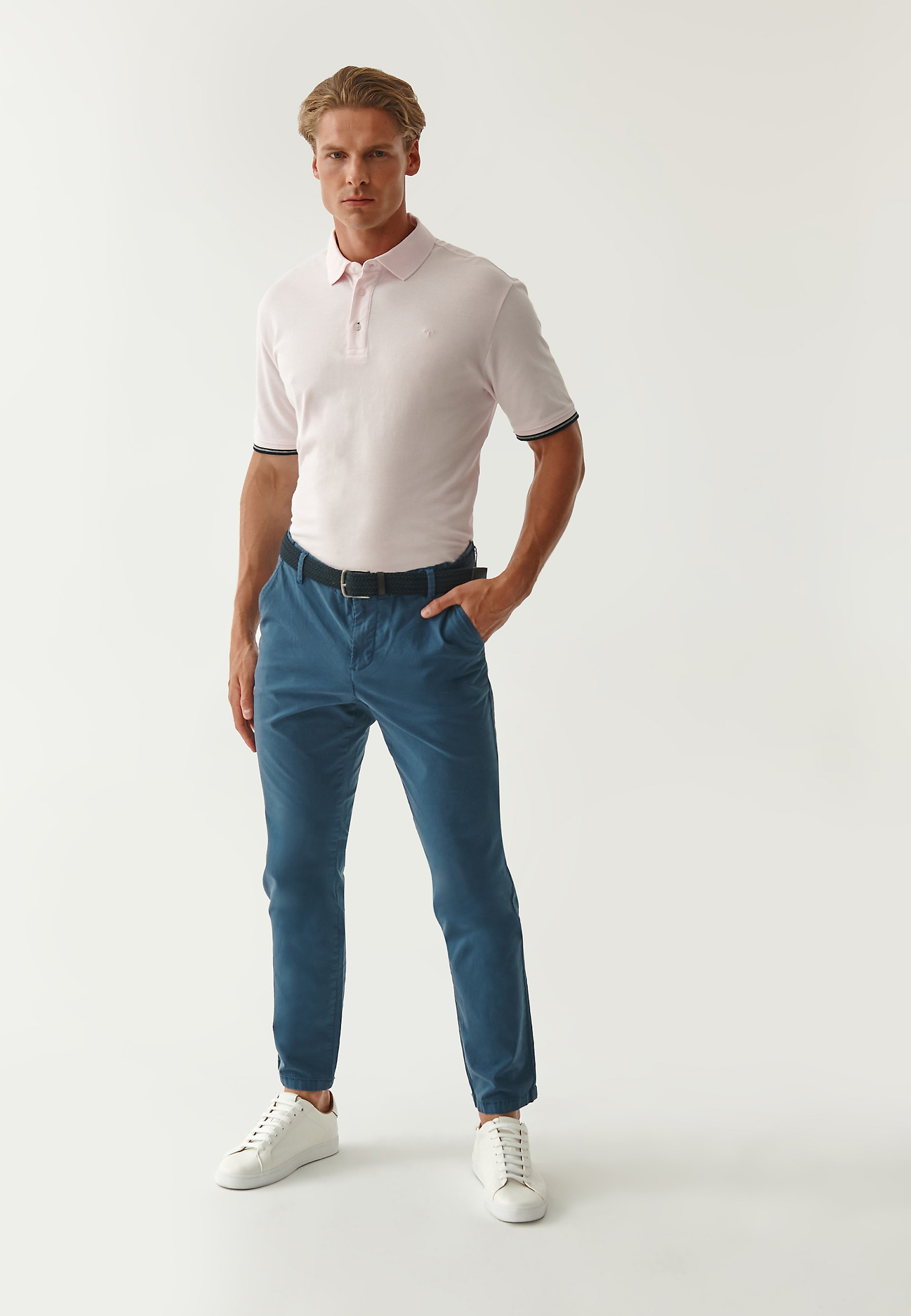 MĘSKA KOSZULKA POLO Z BAWEŁNY JAY 6 MĘSKA KOSZULKA POLO Z BAWEŁNY JAY 6 RÓŻOWY 78061