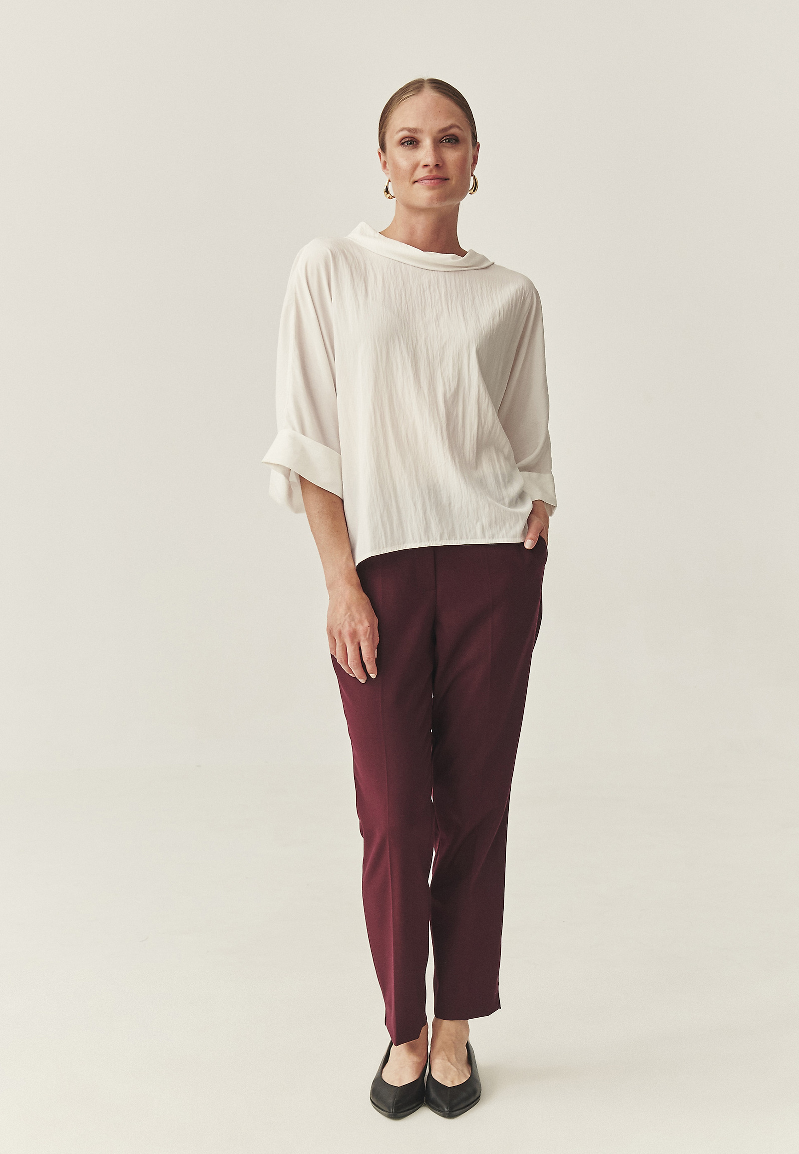 ELEGANTNA BLUZA IZ VISKOZE - ELISE ELEGANTNA BLUZA IZ VISKOZE - ELISE BELA 115122