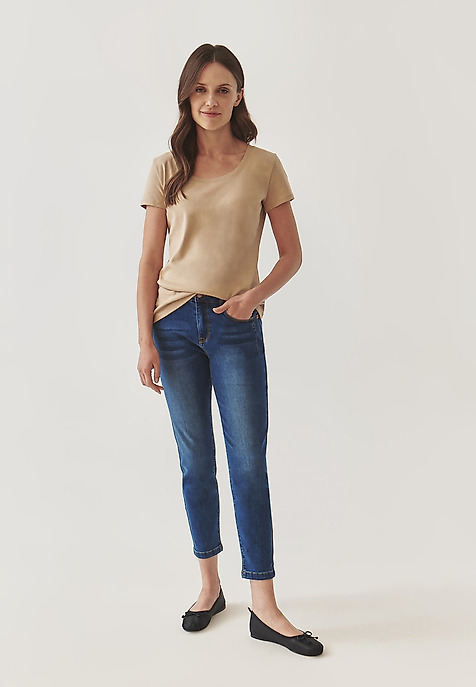 FITTED LADIES’ COTTON T-SHIRT - ANTONINA BEIGE 2