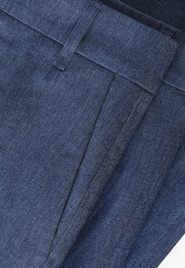 LADIES’ SUIT TROUSERS MADE FROM MELANGE FABRIC - LANKA 2 LADIES’ SUIT TROUSERS MADE FROM MELANGE FABRIC - LANKA 2 NIEBIESKI 6