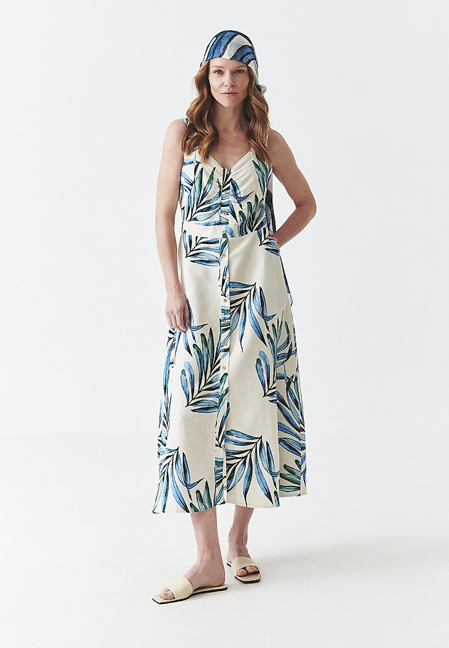 ROCHIE MODELATĂ DIN IN ŞI VISCOZĂ - LINNA ROCHIE MODELATĂ DIN IN ŞI VISCOZĂ - LINNA MULTICOLOR 1