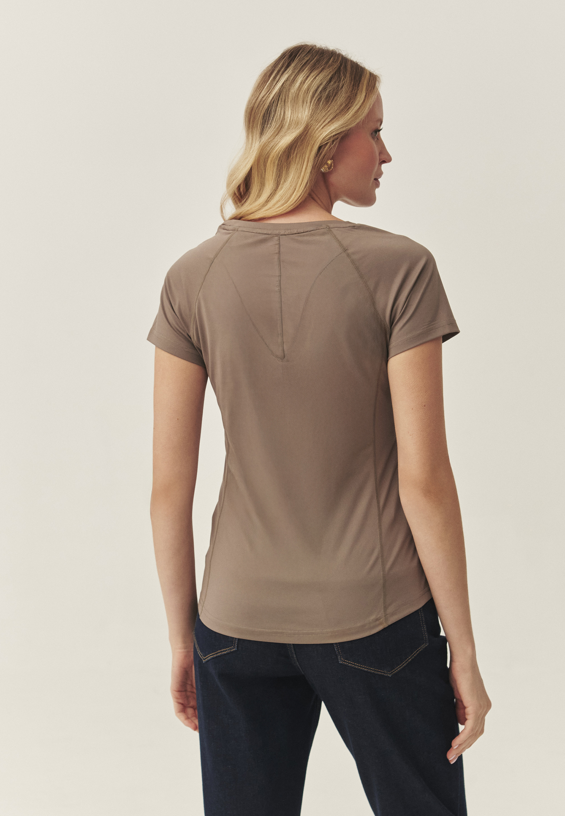 BLUZĂ TRICOTATĂ DE DAMĂ, CU MÂNECI SCURTE - ELENA BEJ 2