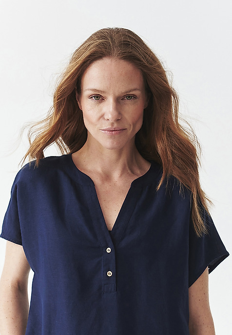 LNIANO-WISKOZOWA BLUZKA - SARAKINO LNIANO-WISKOZOWA BLUZKA - SARAKINO