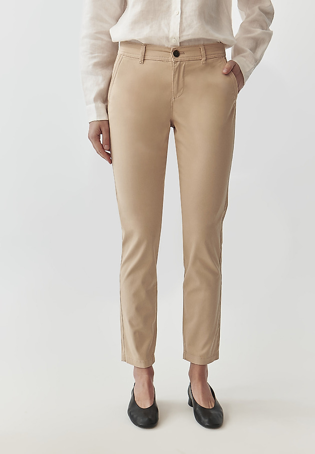 PANTALONI DE DAMĂ, DIN ȚESĂTURĂ, CU BUZUNARE DECORATIVE - HINO PANTALONI DE DAMĂ, DIN ȚESĂTURĂ, CU BUZUNARE DECORATIVE - HINO KAKI 2