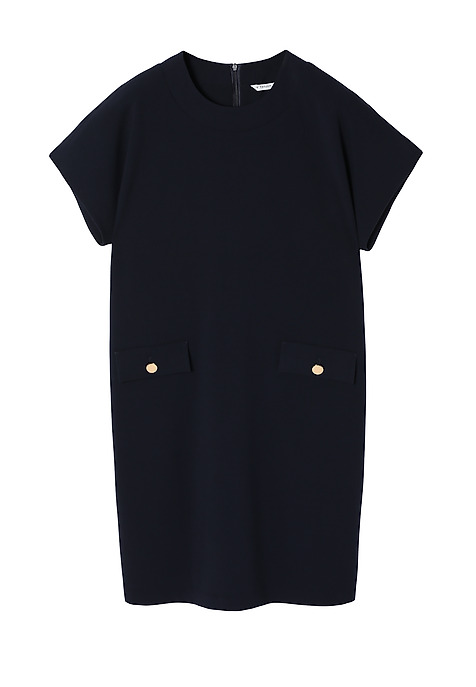 LADIES’ DRESS WITH DECORATIVE POCKETS - MENIRKO NAVY BLUE 2
