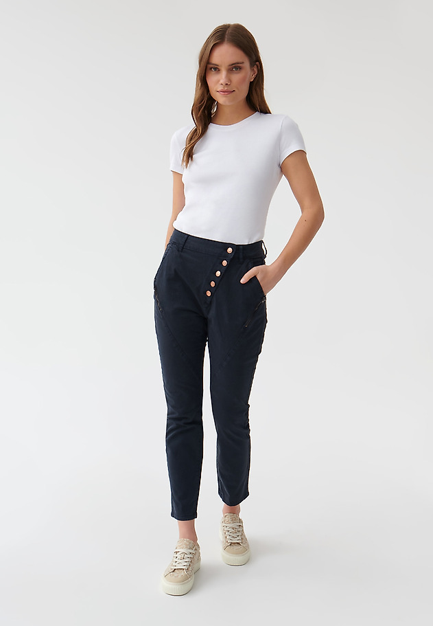 LADIES' BOYFRIEND TROUSERS FIGA LADIES' BOYFRIEND TROUSERS FIGA GRANATOWY 1
