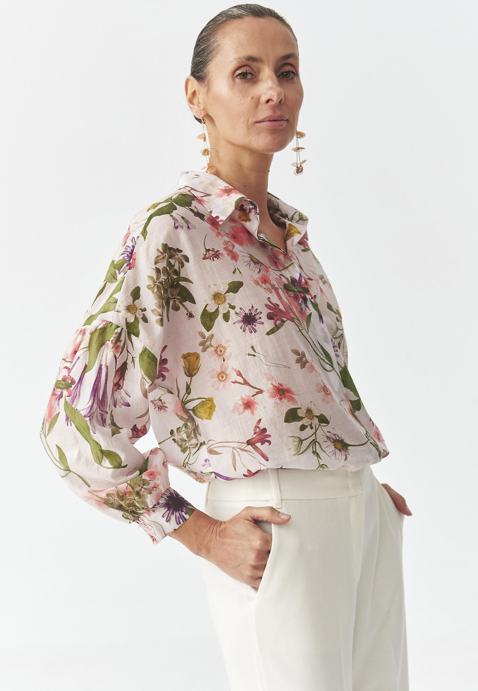 FLORAL LYOCELL SHIRT — FLORELLA FLORAL LYOCELL SHIRT — FLORELLA MULTICOLOR 109014