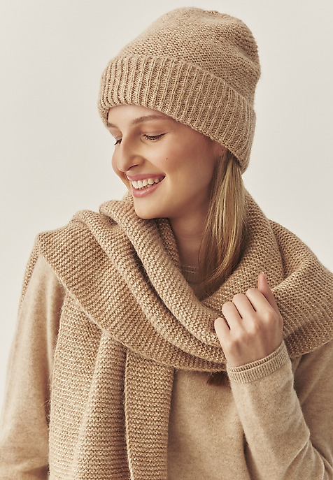 STYLOWA CZAPKA Z WEŁNĄ I ALPAKĄ - SEQILA STYLOWA CZAPKA Z WEŁNĄ I ALPAKĄ - SEQILA