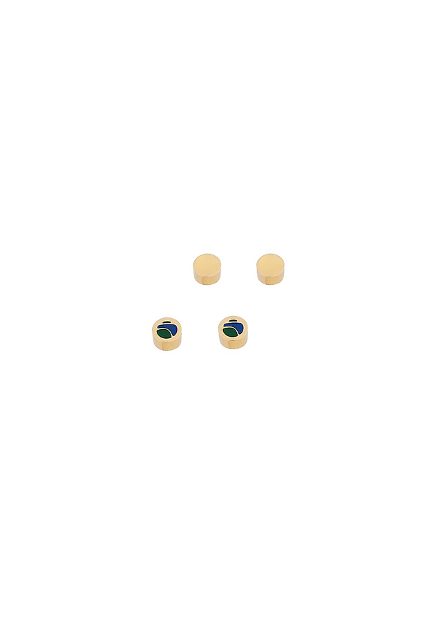 2-PACK OF GOLD-PLATED EARRINGS - SIMBI 2-PACK OF GOLD-PLATED EARRINGS - SIMBI MULTIKOLOR 3
